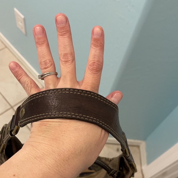 GUC Coach Brown and Gold Patchwork Purse - Picture 12 of 12